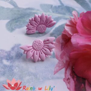 Cercei fimo „Jumătate de margaretă"