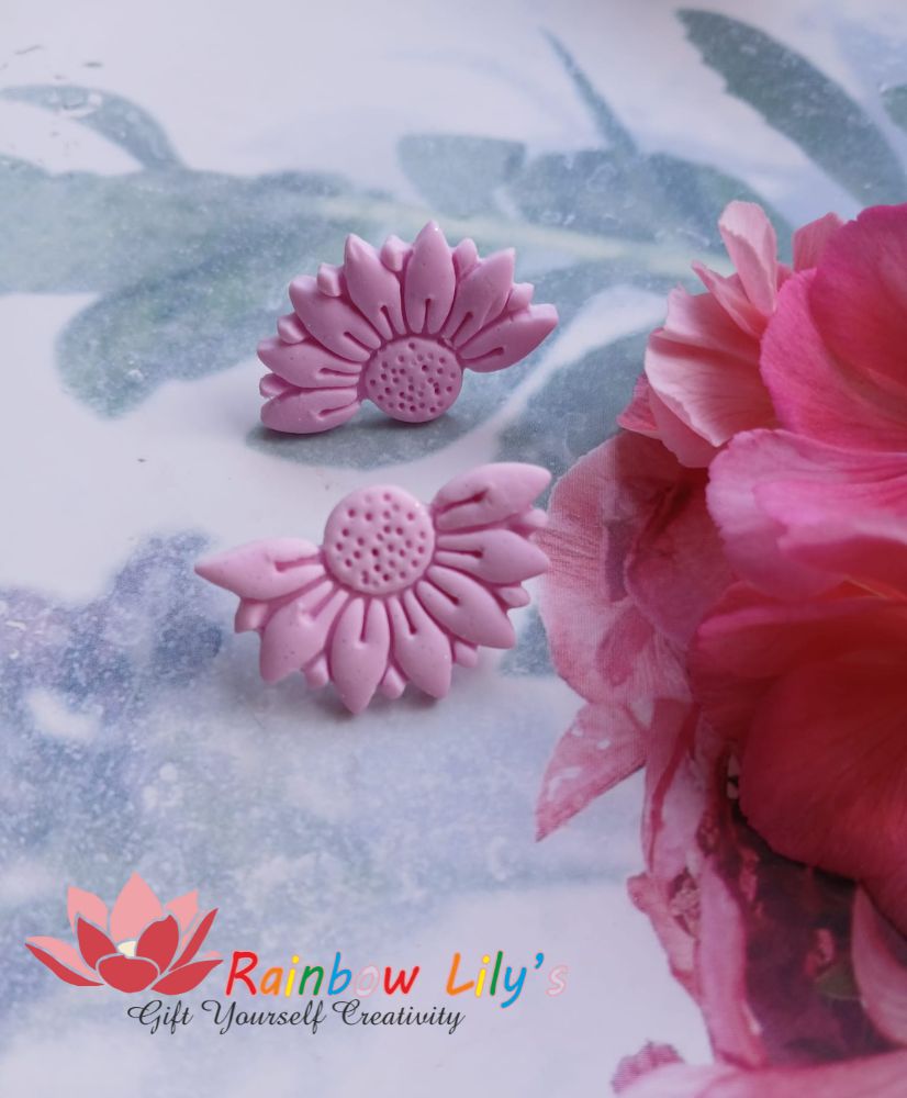 Cercei fimo „Jumătate de margaretă"