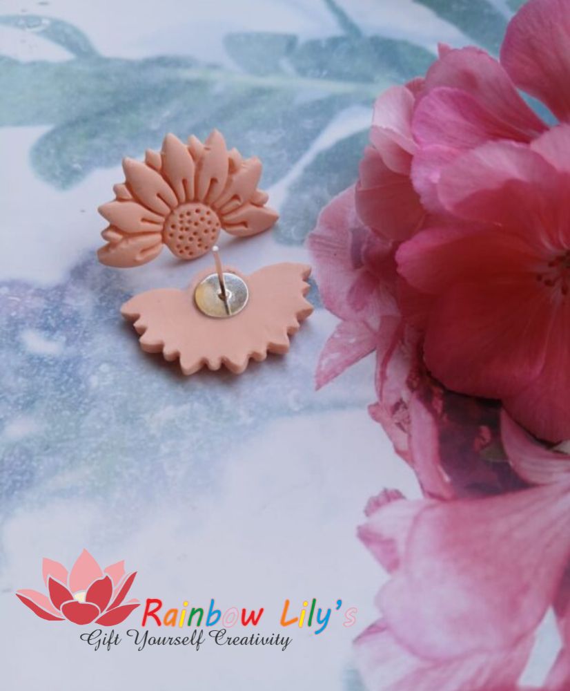 Cercei din fimo „Jumătate de margaretă" - imagine 2