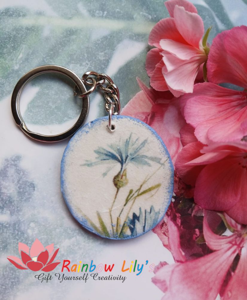 Breloc din lut „Albăstrea” - imagine 2