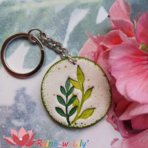 Breloc din lut „Frunze”
