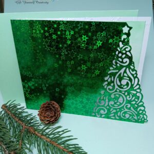 Felicitare de iarnă „Brad decupat”