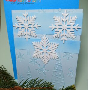 Felicitare de iarnă „Fulgi de nea”