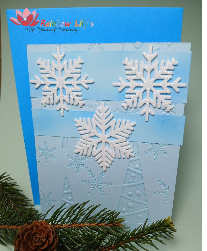 Felicitare de iarnă „Fulgi de nea”