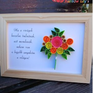 Felicitare 3D quilling buchet de flori