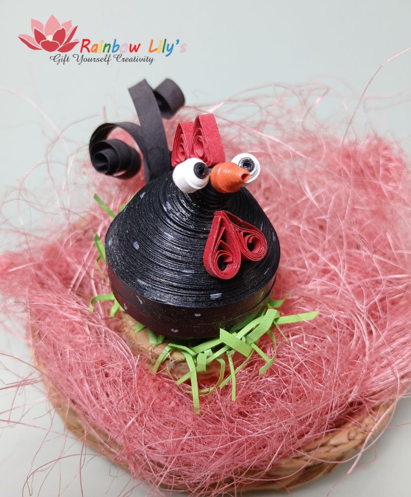 Găinușa 3D quilling - imagine 3