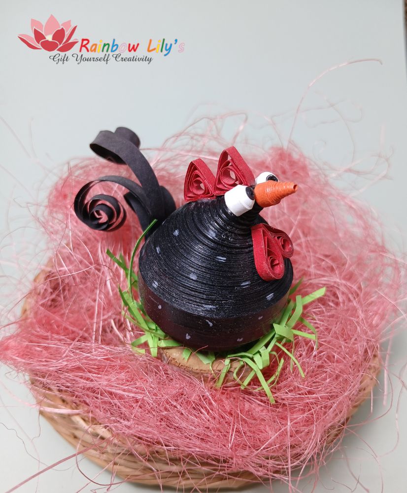 Găinușa 3D quilling - imagine 4