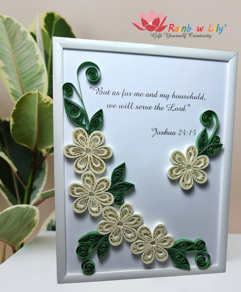 Tablou cu flori 3D quilling