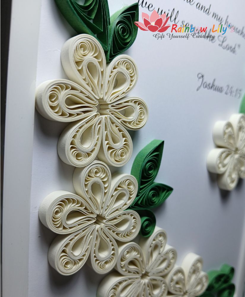 Tablou cu flori 3D quilling - imagine 2