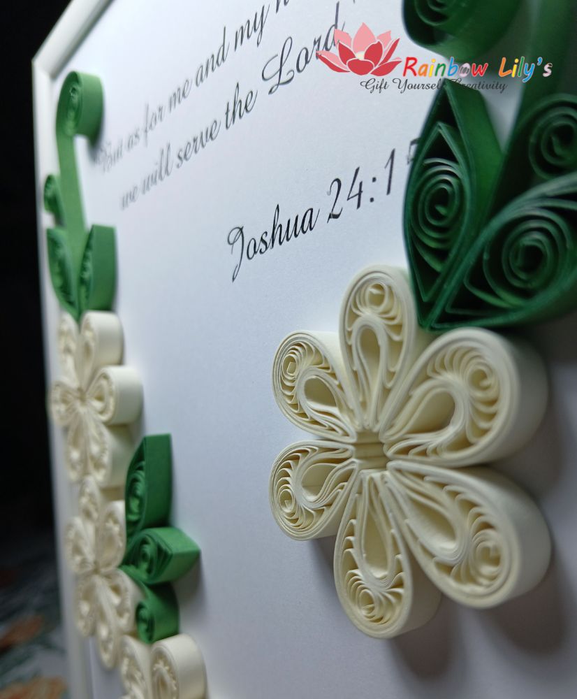 Tablou cu flori 3D quilling - imagine 4