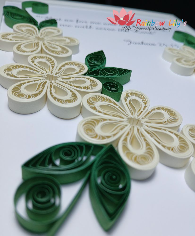 Tablou cu flori 3D quilling - imagine 5