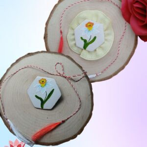 Broșă mărțișor - Narcisă