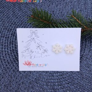 Cercei fimo - fulg de zăpadă